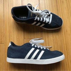 Adidas NEO Courtset Navy Suede Sneakers Women’s Size 7 like new condition